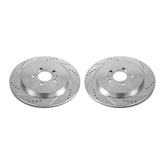 Power Stop 13-14 Ford Mustang Rear Evolution Drilled & Slotted Rotors - Pair