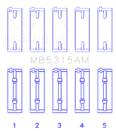 King Engine Bearings Mitsubishi 4G63T/4G64 (Size 0.25) Main Bearing Set