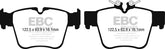 EBC 2015+ Mercedes-Benz C300 (W205) 2.0L Turbo AMG Sport Pkg Yellowstuff Rear Brake Pads