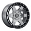 Weld Off-Road Ridge 17x9 - 5x114.3 / 5x127 BP - ET-12 - 78.1mm CB Satin Gunmetal Wheel (Black Ring)
