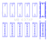 King Engine Bearings BMW S85B50A Crankshaft Main Bearings - Size STD