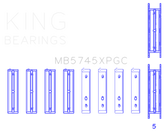 King Engine Bearings Subaru FA20/Toyota 4U-GSE pMaxKote Performance Main Bearing Set - Size STD