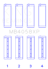 King Engine Bearings Nissan VQ35DE Performance Main Bearing Set - Size STDX