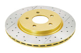 DBA 05-14 Ford Mustang GT Rear Drilled & Slotted Street Series Rotor