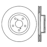 StopTech Power Slot 06-08 Subaru Legacy / 13 Scion FR-S / 13 Subaru BRZ Front Right Slotted Rotor