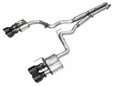 AWE 2024 Ford Mustang Dark Horse S650 RWD SwitchPath Cat-Back Exhaust w/ Quad Diamond Black Tips