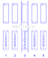 King Engine Bearings GM LS1/2/4/6 (Housing Bore +.010) (Size STD) Main Bearing Set