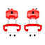 Power Stop 08-09 Audi TT Front Red Calipers w/Brackets - Pair