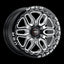 Weld Racing 17x11 Laguna 6 Bead Lock 6x127 ET36 BS 7.375 Gloss Black Milled - Diamond Lip DIA 78.1