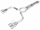 AWE 2024 Ford Mustang Dark Horse S650 RWD Track Edition Cat-Back Exhaust w/ Quad Chrome Silver Tips
