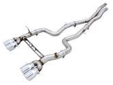 AWE Tuning BMW F8X M3/M4 Track Edition Cat-Back Exhaust - Chrome Silver Tips