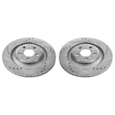 Power Stop 10-11 Audi S4 Rear Evolution Drilled & Slotted Rotors - Pair