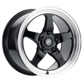 Forgestar D5 Drag 18x5 / 5x120.65 BS / ET-10 / 2.6 Gloss BLK / Diamond Lip 78.1 Bore