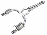 AWE Tuning 2024 Ford Mustang GT Fastback S650 RWD Touring Catback Exhaust w/ Dual Chrome Silver Tips