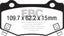 EBC 16+ Cadillac ATS-V 3.6 Twin Turbo Redstuff Rear Brake Pads