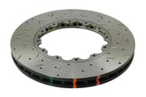 DBA 2004 WRX STi (5x100) Front Cross Drilled & Slotted 5000 Series Replacement Rotor Rings