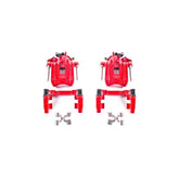 Power Stop 00-06 Audi TT Quattro (w/Non Vented Rotors Only) Rear Red Calipers w/Brackets - Pair