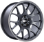 BBS CH-R 19x9.5 5x120 ET35 Satin Titanium Polished Rim Protector Wheel -82mm PFS/Clip Required
