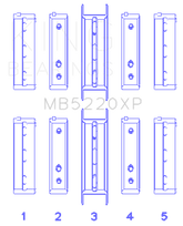 King Subaru WRX/STi EJ20 EJ22 EJ25 Flange #3 Position Performance Main Bearing Set - Size STD