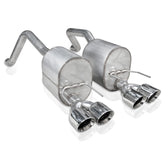 Stainless Works 2009-13 C6 Corvette Axle Back 2-1/2in Dual Chambered Turbo Mufflers Quad 4in Tips