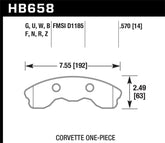 Hawk 06-10 Chevy Corvette (Improved Pad Design) Front HPS Street Brake Pads