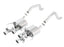 Borla 15 Chevy Corvette C7 ZO6 6.2L w/o AFM w/ NPP ATAK Quad RD RL IC Tips Center Rear Exit Exhaust