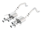 Borla 15 Chevy Corvette C7 ZO6 6.2L w/o AFM w/ NPP ATAK Quad RD RL IC Tips Center Rear Exit Exhaust