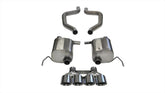 Corsa 2015 Corvette Z06 2.75in Axle Back Exhaust Polished Dual Rear Exit Quad 4.5in Tip (Sport)