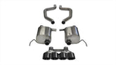 Corsa 2015 Chevy Corvette Z06 2.75in Axle Back Exhaust Black Dual Rear Exit Quad 4.5in Tip (Sport)