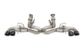 Corsa 20-22 Corvette C8 3in Valved Cat-Back 4.5in Blk Quad Tips - Fits Factory NPP Exhaust