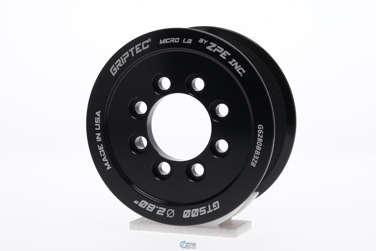 2.80" 8 Rib ZPE GripTec® 2pc 2020+ GT500 L3 Black Pulley Only