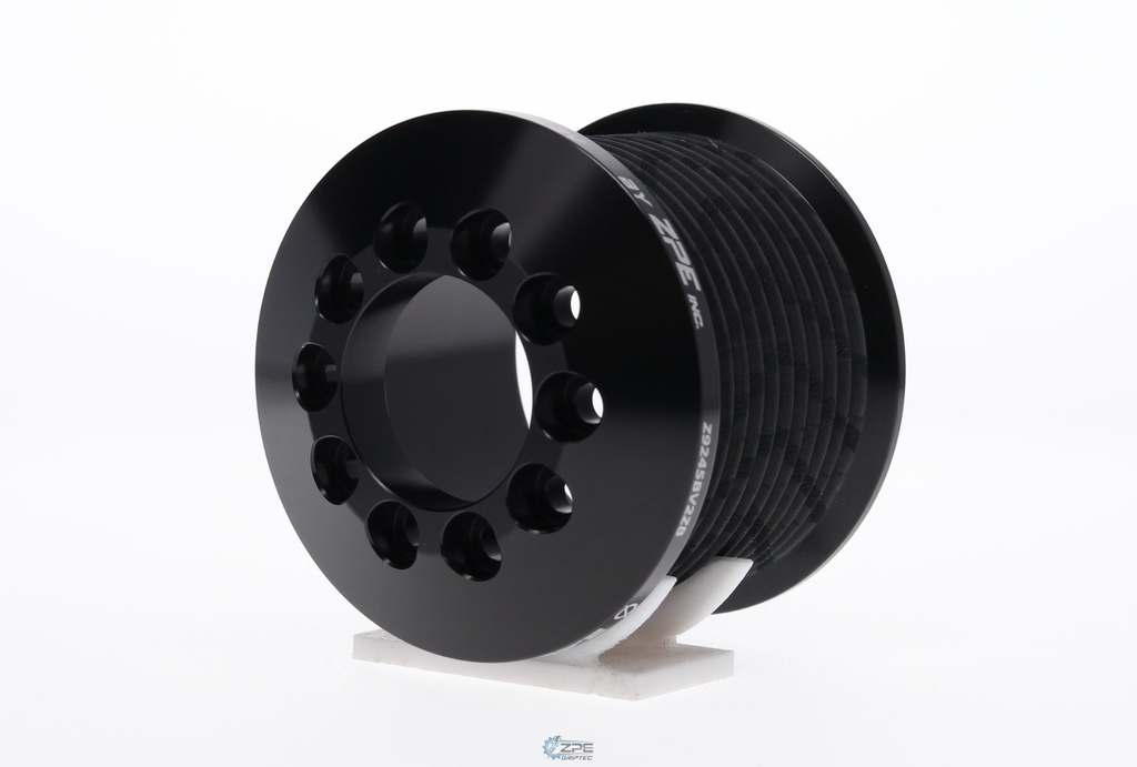 ZPE GripTec® 2pc MKII LS9 11 Rib Black Supercharger Pulley