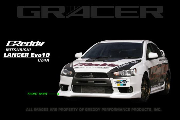 GReddy 08+ Mitsubishi Evolution X Urethane Front Lip Spoiler Main image