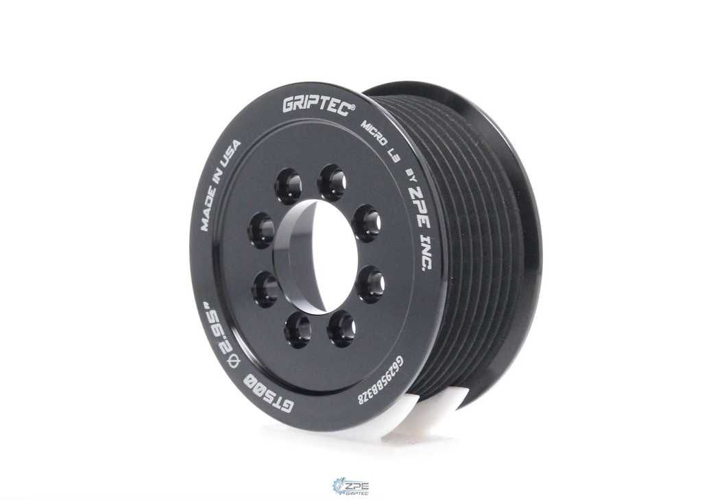 2.95" 8 Rib ZPE GripTec® 2pc 2020+ GT500 L3 Black Pulley Only