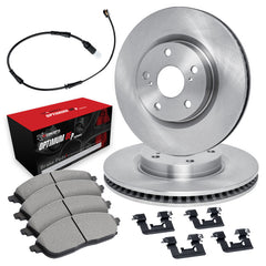 R1 21-23 Toyota Supra 2.0L (w/330mm Rotors) Front Brake Rotor & Optimum Oe Pads w/Hardware