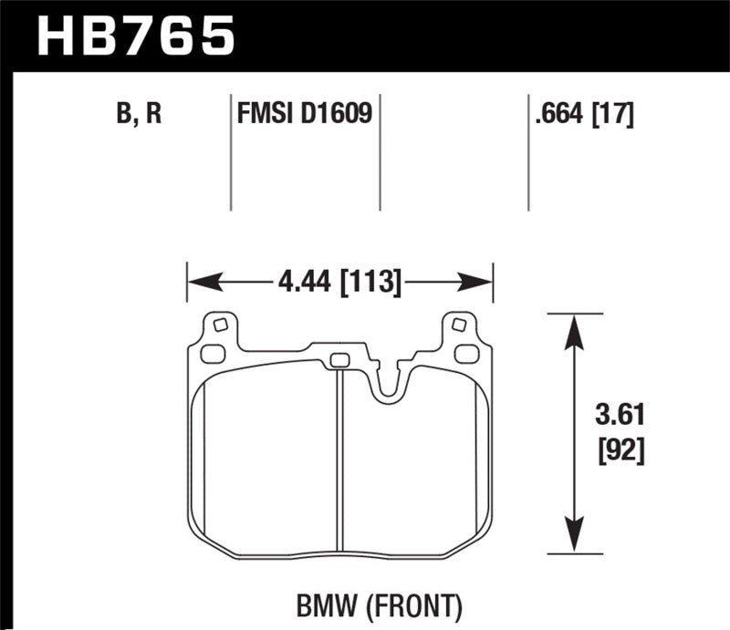 Hawk 14-15 BMW 228i/Xi HPS 5.0 Front Brake Pads Main image