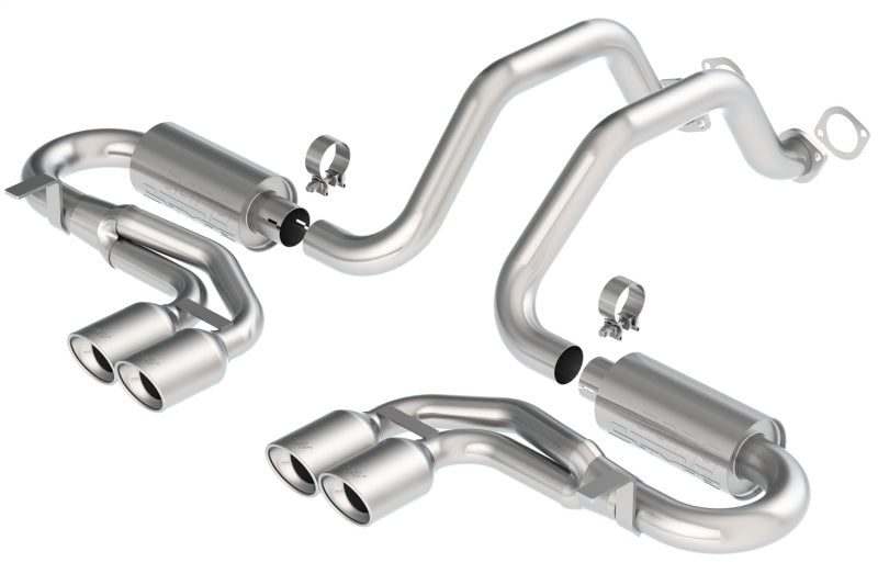 Borla 97-04 Corvette Coupe/Conv/Hatchback 5.7L 8cyl 4spd/6spd RWD Classic S-Typein Cat-Back Exhaust Main image