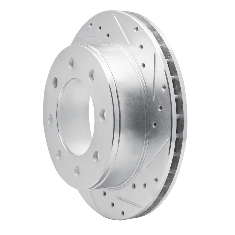 R1 99-25 Chevrolet Express 3500 Rear Right Drilled & Slotted Silver Brake Rotor Secondary image