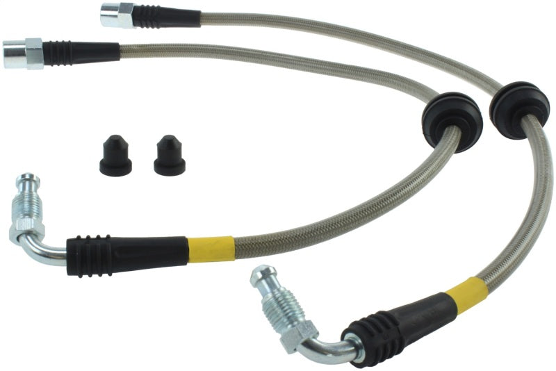 StopTech 07-08 Audi RS4 Front Stainless Steel Brake Line Kit Main image