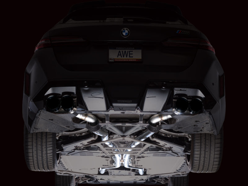 AWE Tuning BMW G90/G99 M5 Track Edition Cat-Back Exhaust - Diamond Black Tips (view 2)
