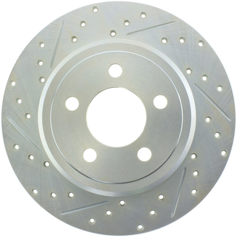 StopTech Select Sport 06-15 Dodge Charger/ 05-15 Chrysler 300 Slotted/Drilled Right Rear Brake Rotor Main image
