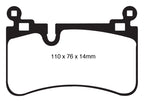 EBC 08-13 Mercedes-Benz C63 AMG (W204) 6.2 Redstuff Rear Brake Pads (view 7)