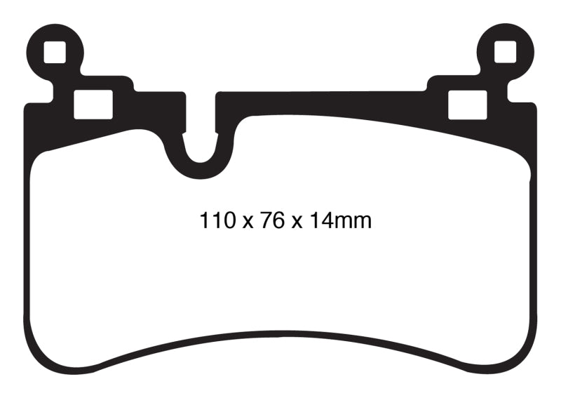 EBC 08-13 Mercedes-Benz C63 AMG (W204) 6.2 Redstuff Rear Brake Pads (view 7)