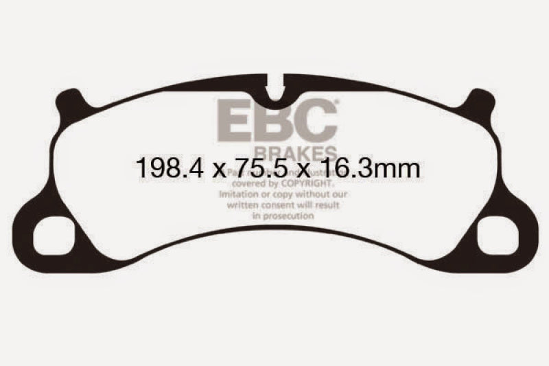 EBC 12-15 Porsche 911 (991) (Cast Iron Rotor only) 3.8 Carrera S Yellowstuff Front Brake Pads Main image
