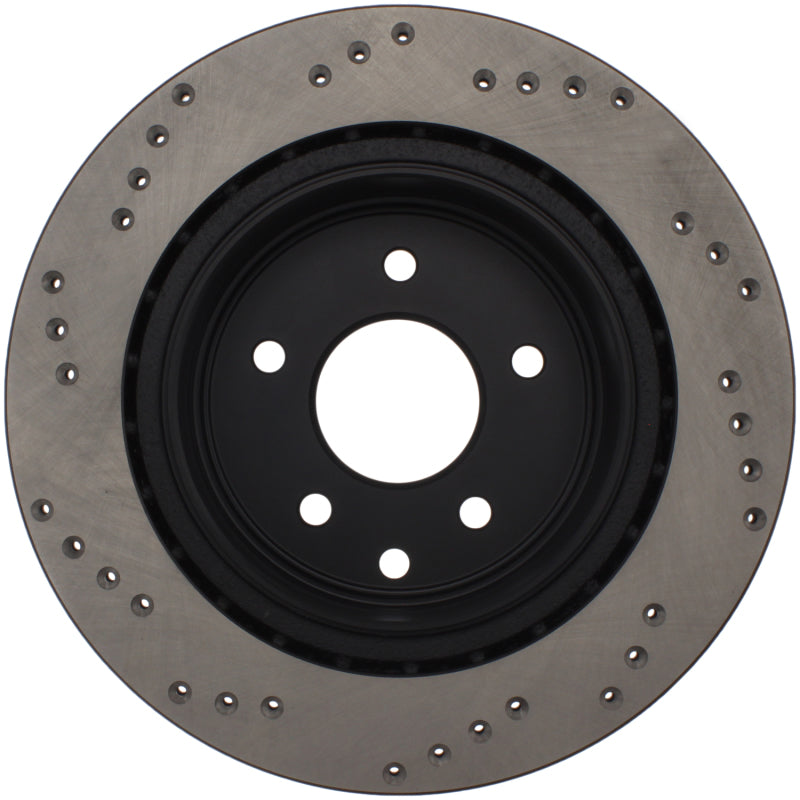 StopTech 08-09 Infiniti EX35 / 05-08 G35 / 09 G37 / 06-09 M35/M45 Drilled Right Rear Rotor (view 5)