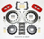 Wilwood AERO4 Rear Kit 14.25in Drilled Red 2014-Up Challenger w/Lines