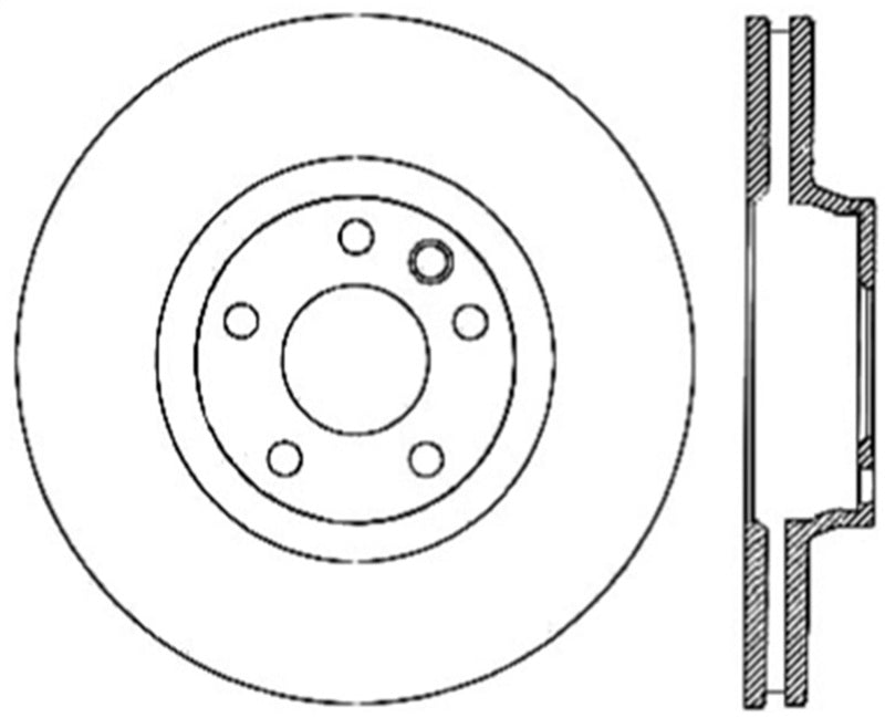 StopTech Power Slot 07-10 Audi Q7 / 03-10 Porsche Cayenne Cryo Right Front Slotted Rotor Main image