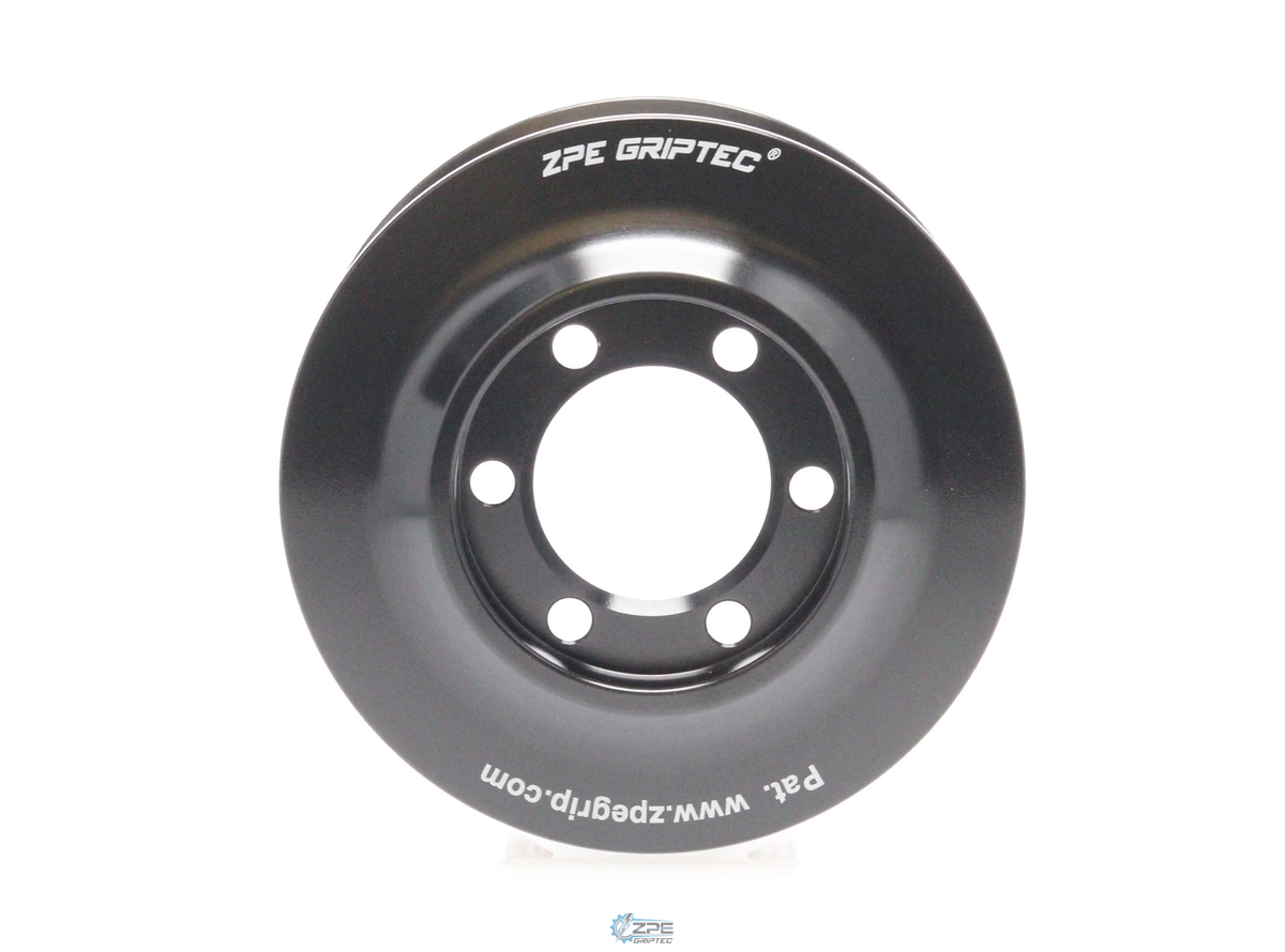4.00" 10 Rib ZPE GripTec® 2pc ProCharger Offset L3 Black Pulley Only
