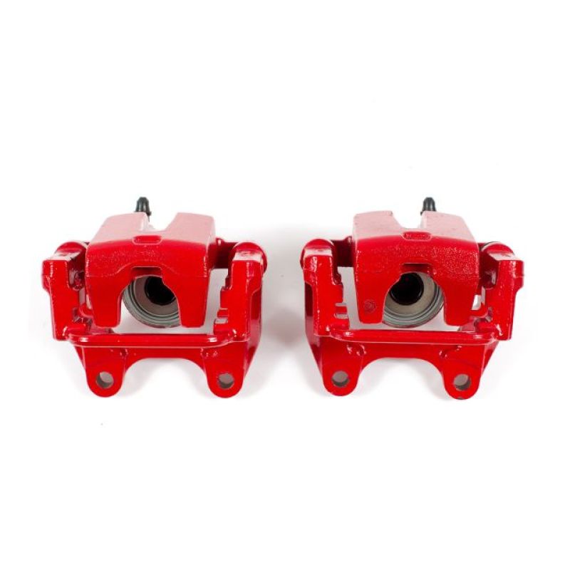 Power Stop 09-10 Dodge Challenger Rear Red Calipers w/Brackets - Pair Main image