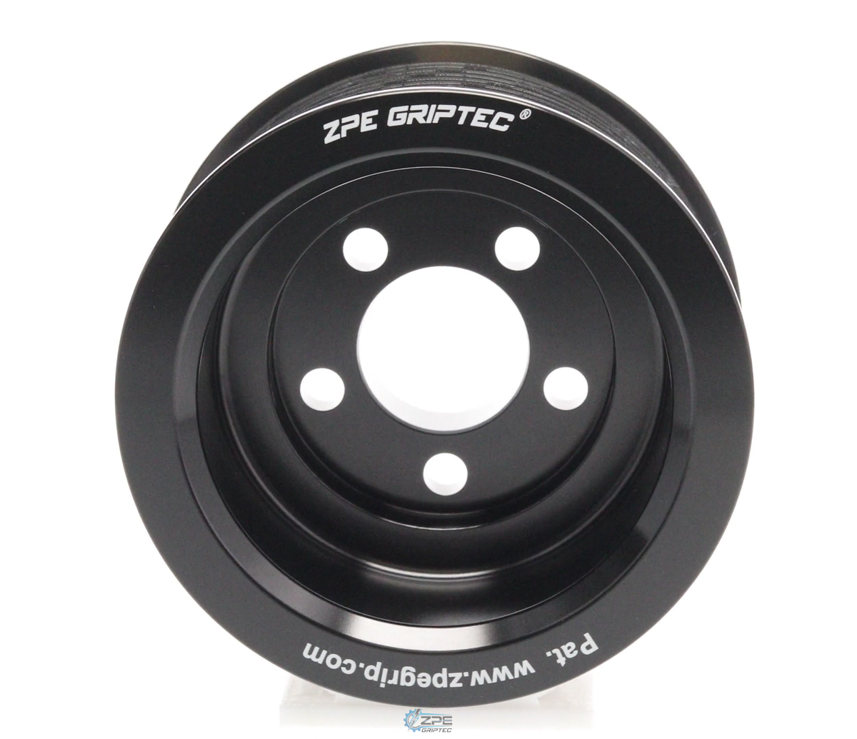 3.25" 10 Rib ZPE GripTec® Whipple 5 Bolt L3V-A Black Pulley Only